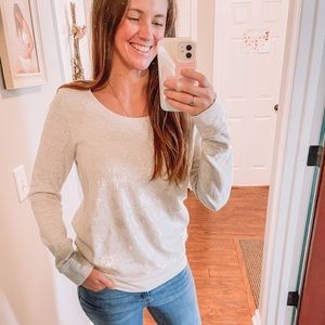 J. Crew beige lightweight sweater, size medium